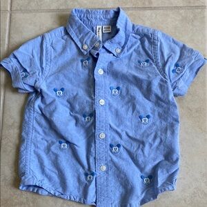 Janie and Jack Blue Button Down Shirt Classic Collar